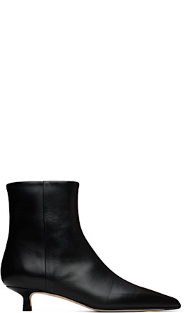 Black Sofie Leather Ankle Boots - Aeyde