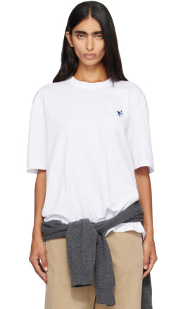 White Ami de Coeur Tulip Cotton T-shirt - AMI Paris