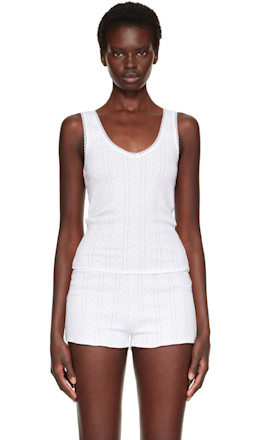 White 'The Scoop' Tank Top