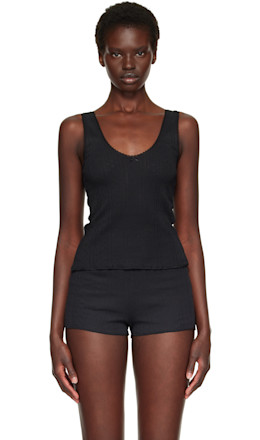 Black 'The Scoop' Tank Top