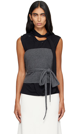 Gray Refined Wrap Tube Top - LE17SEPTEMBRE