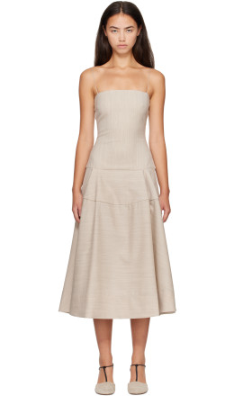 Beige 'The Paradiso' Midi Dress