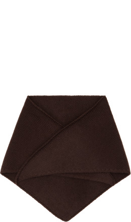 Brown Bandana Scarf - Yves Salomon