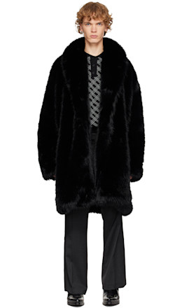 Black Faux-Fur Coat - Ernest W. Baker