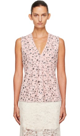 Pink Sequinned Top - Rabanne