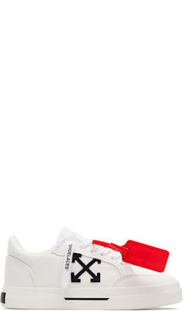 White Vulcanized Low Canvas Sneakers
