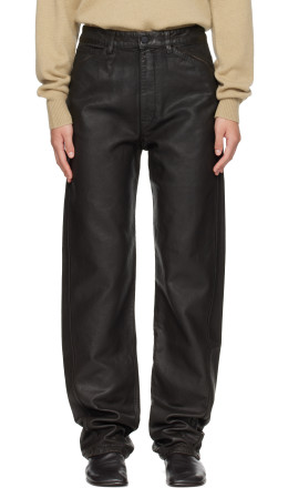 Brown Five Pockets Twisted Jeans - LEMAIRE