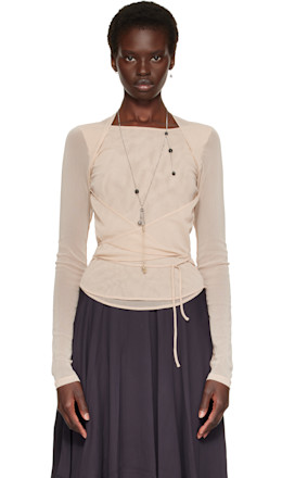 Beige Ballerina Wrap Blouse - LEMAIRE