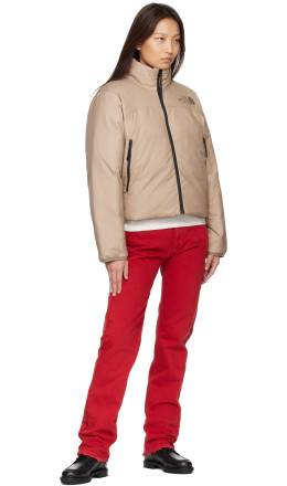 Beige & Black Pertex Nuptse Reversible Down Jacket - The North Face