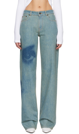 Blue 'The Face Denim' Jeans - Jean Paul Gaultier