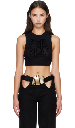 Black 'The JPG Crop' Tank Top Black 'The JPG Crop' Tank Top