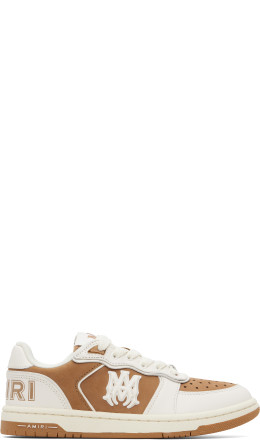 White & Tan Newport Sneakers