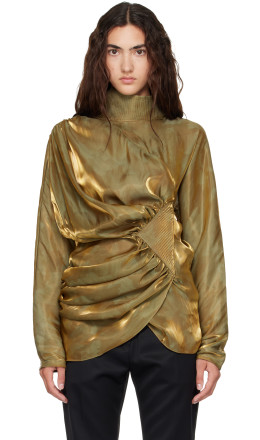 Gold Jacana Blouse - Kiko Kostadinov