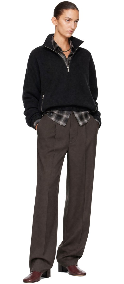 Black Fleece Pullover Sweater - ssstein