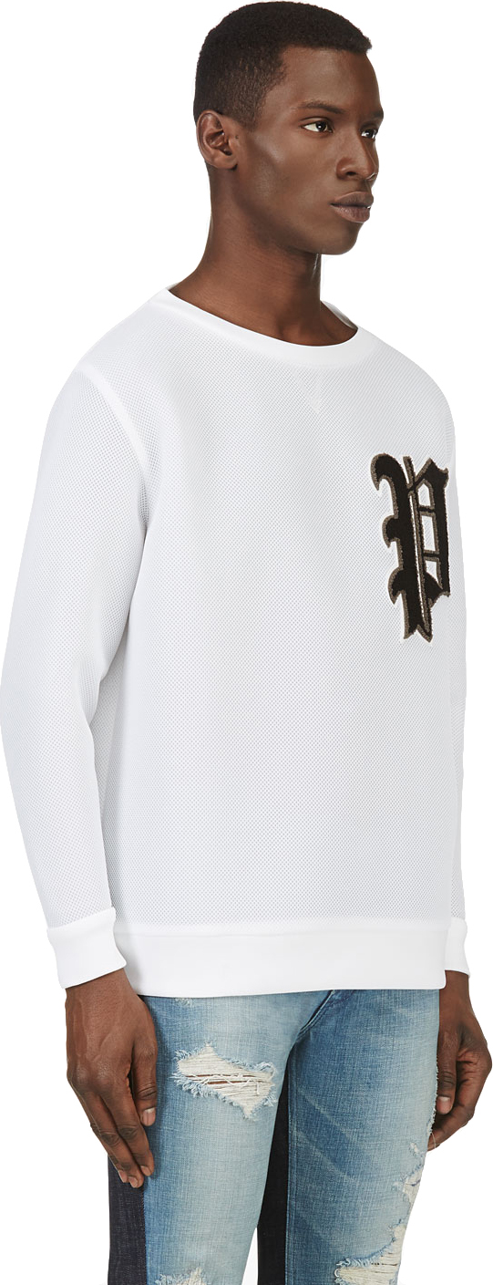 phenomenon white layered mesh crewneck 360 usd view details long