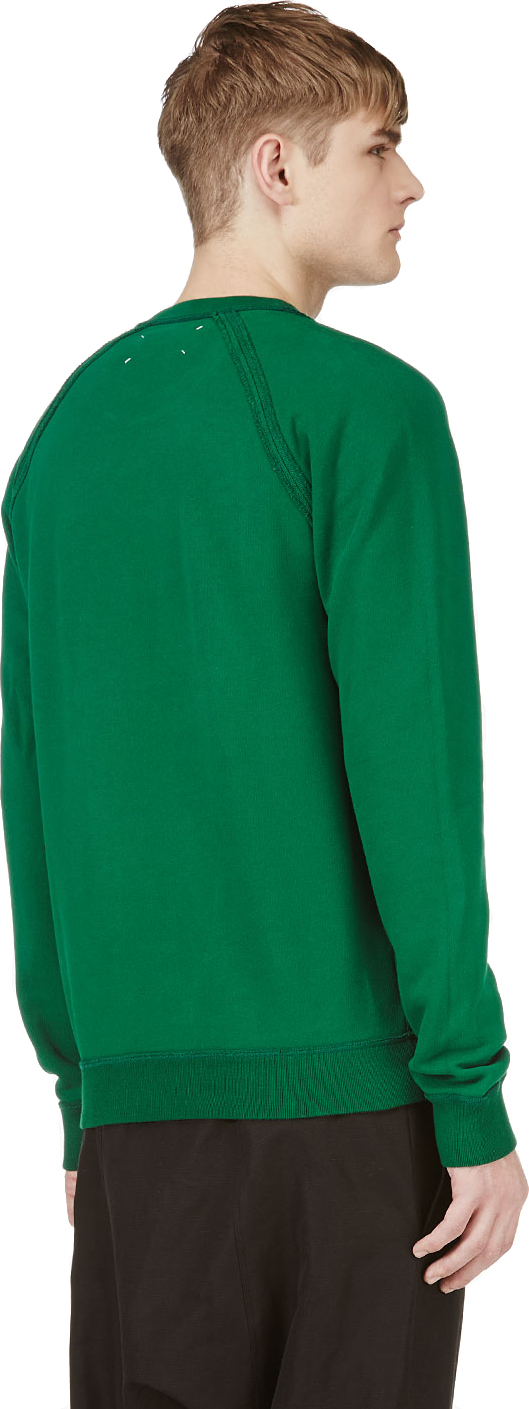 maison martin margiela green crewneck sweater 460 usd view details