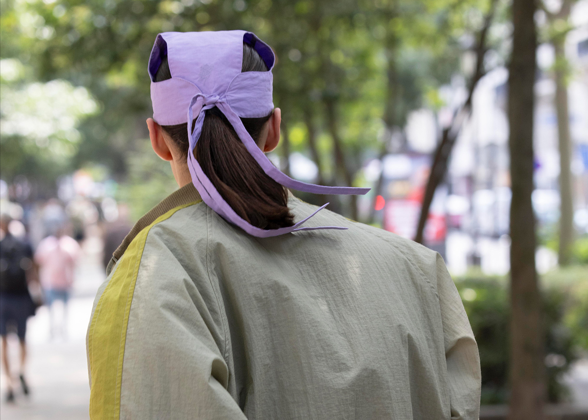 Japanese Stylist's All Black Street Style w/ Face Mask, Sacai x