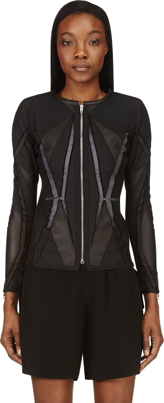 Iro
Black Leather & Silk Allegra Jacket