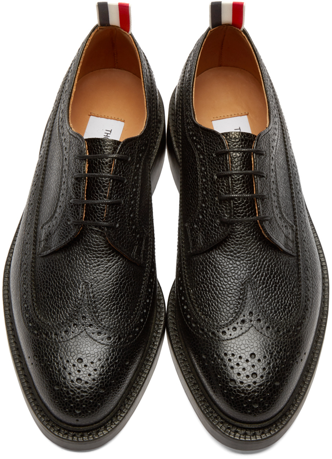 Thom Browne Black Leather Longwing Brogues
