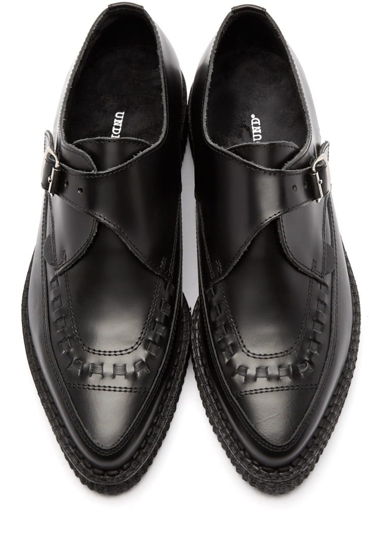 Underground Black Leather Apollo Creepers