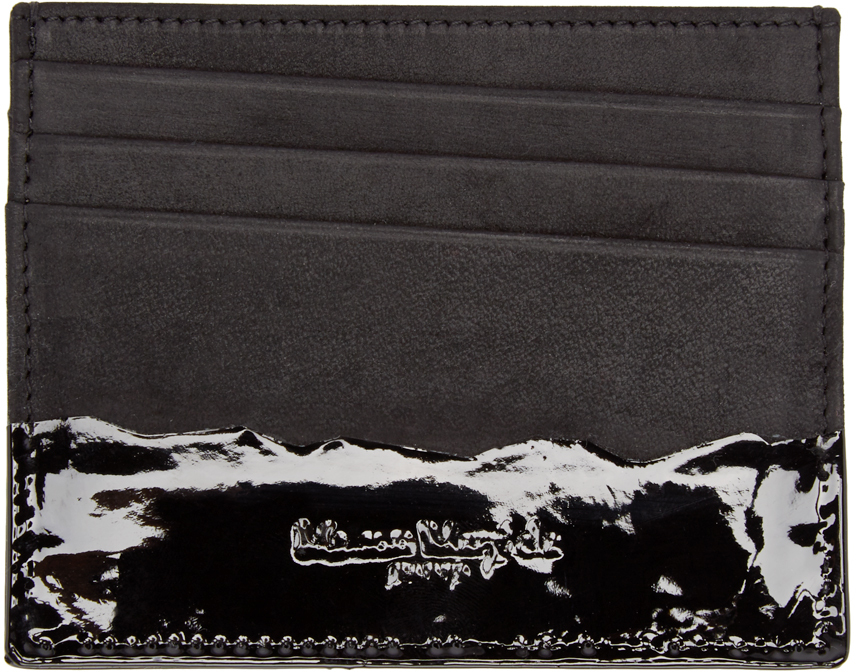 Maison Margiela Black Leather Submerged Card Holder