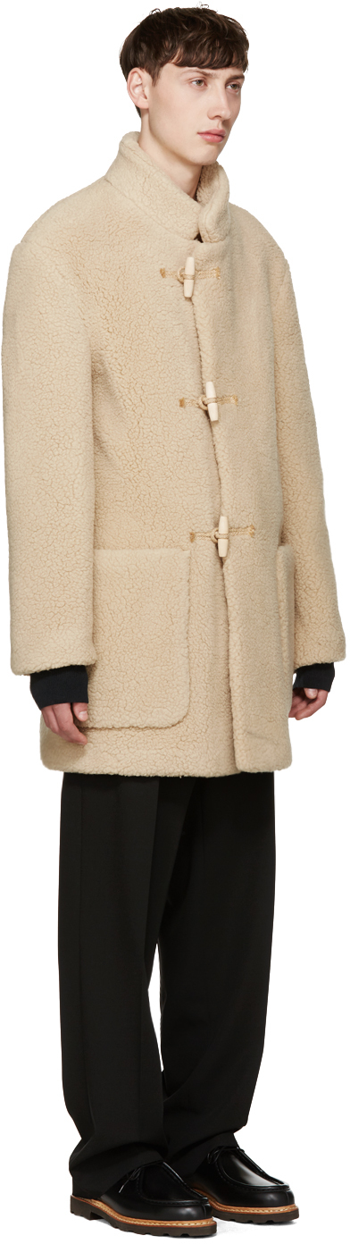 Very Goods | Lemaire: Beige Faux-Shearling Gloverall Edition