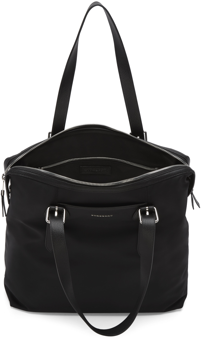 Burberry: Black Trenton Tote Bag | SSENSE