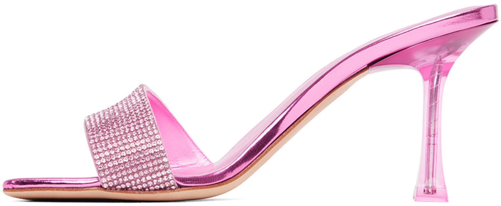 Magda Butrym - Pink Crystal Heeled Sandals — Image 3