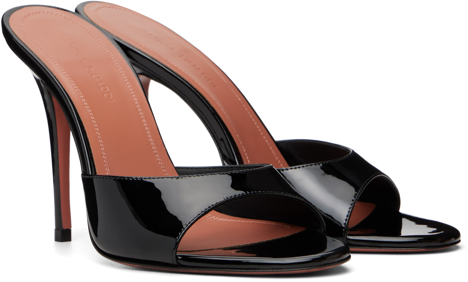 Amina Muaddi - Black Elodie Slipper 105 Heeled Sandals — Image 4