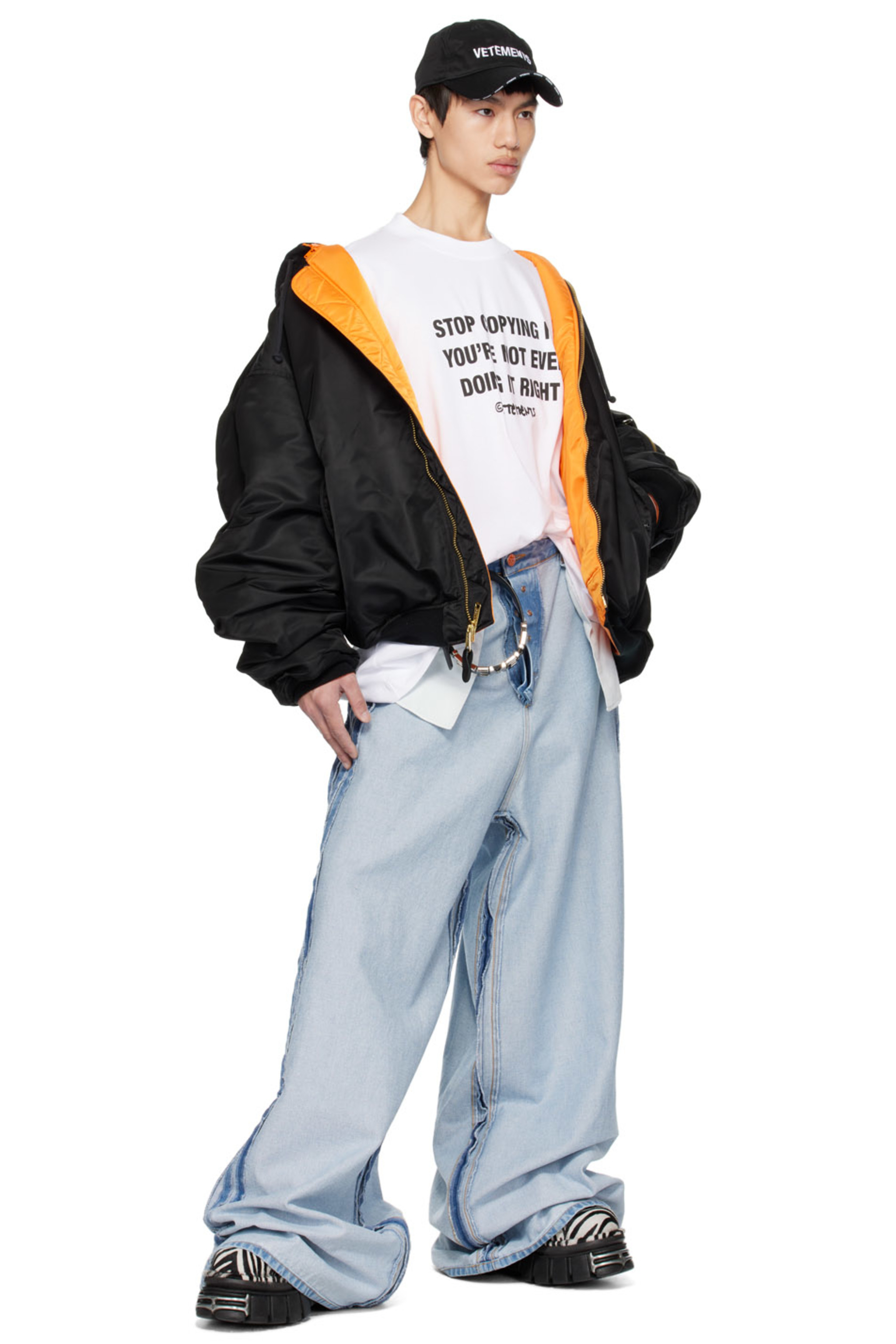 CTHY TROMPE-L’OEIL FADE WIDE PANTS Jean Paul Gaultier - Jean Paul Gaultier | The Trompe-l'œil Pants