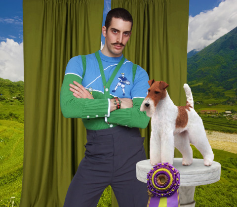 Dressing for the Westminster Dog Show with Michael the III