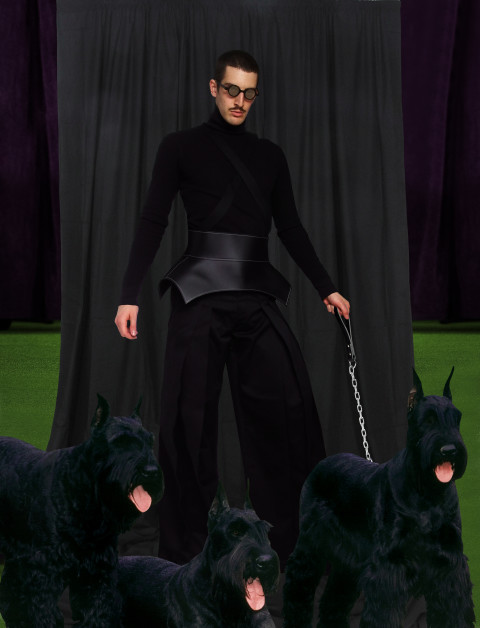 Dressing for the Westminster Dog Show with Michael the III