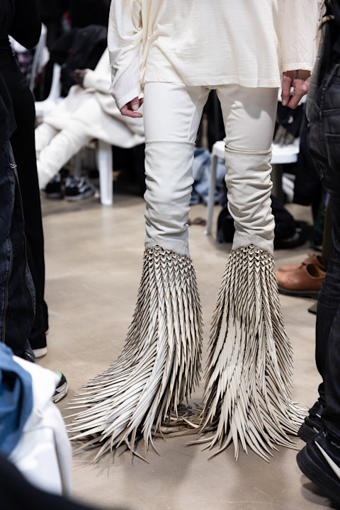 How Rick Owens’s Futuristic Feather Boots Stomped Through Fashion Week