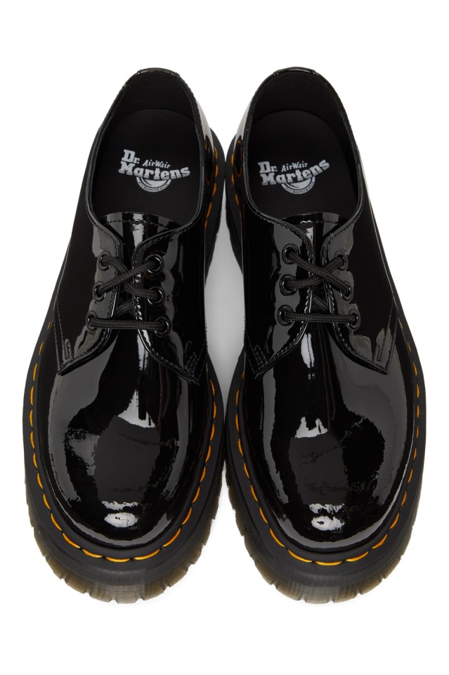 black quad platform derbys