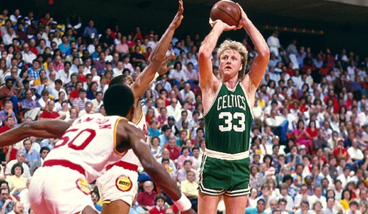 Larry Bird Picks Off Isiah Thomas