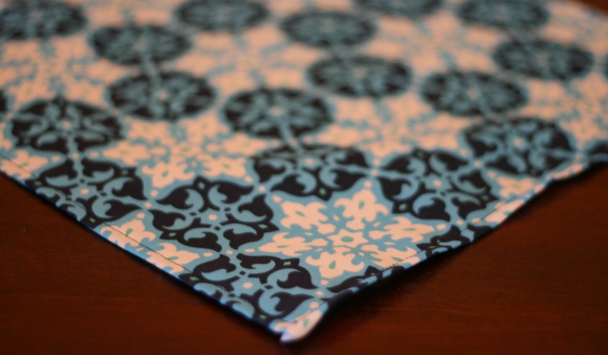A piece of cloth sitting on top of a black surface