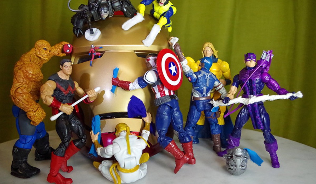 assorted Disney character toysd