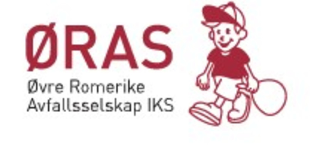 Viser logo for ØRAS med gutt og avfallspose