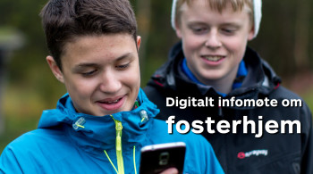 Digitalt infomøte om fosterhjem. Foto: Tine Poppe Digitalt infomøte om fosterhjem. Foto: Tine Poppe