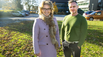 Kommunedirektør Anne Berit Berge Ims og Lars Vedøy, kommunalsjef Økonomi.