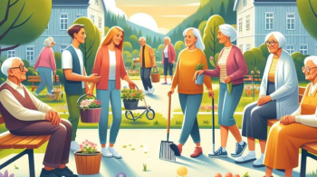 KI generert bilde av frivillige som bidrar. KI generert bilde av frivillige som bidrar.