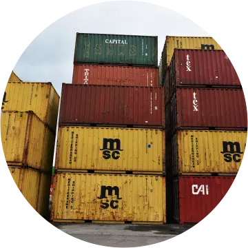 Containere på havnen