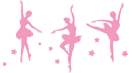 Grafisk illustrasjon av ballettdansere