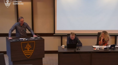 Bilde fra kommunestyremøtet 14. desember 2023
