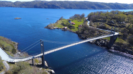 Dronefoto av Revøysund bro
