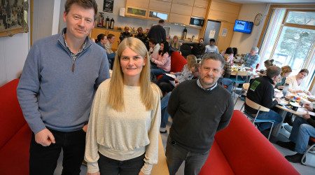 Bilde av trioen som sto bak PLIVO-øvelsen på Byremo