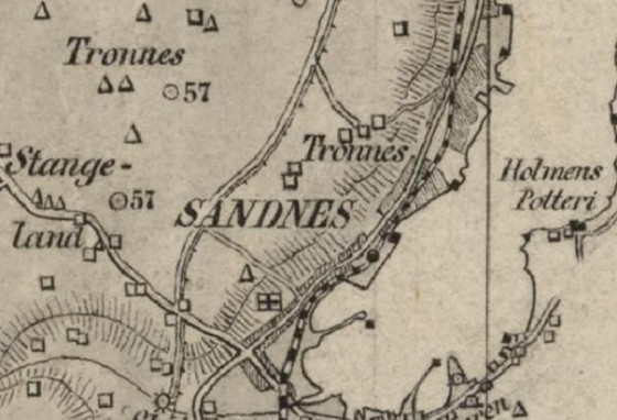 Illustrasjonskart av Sandnes