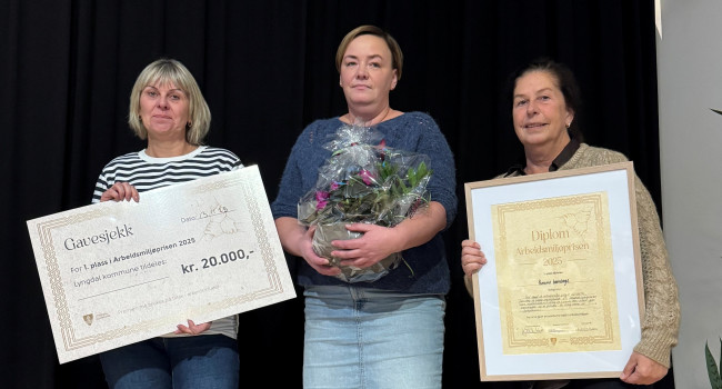 Bilde av representantene fra Konsmo barnehage