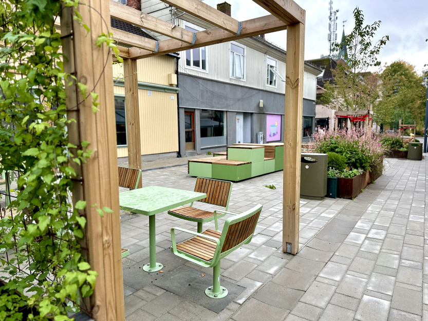 Nils Hønsvaldsgate er blitt oppgradert  (foto Ole Christian Foss)