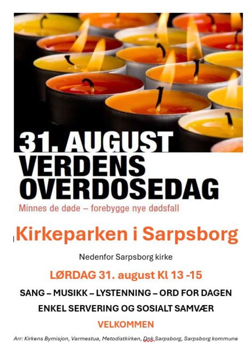 Plakat overdosedagen i Sarpsborg 2024